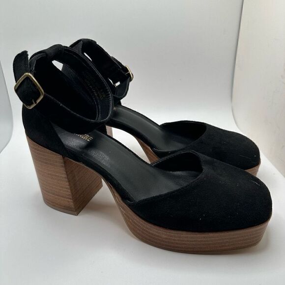 CUSHIONAIRE Women's Leather stack block heel with Memory Foam Padding 8.5 WIDE B - Picture 1 of 7